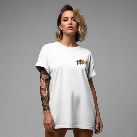 Summer Babe Graphic Tee - White