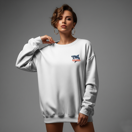 Shark Attack Sweatshirt - White