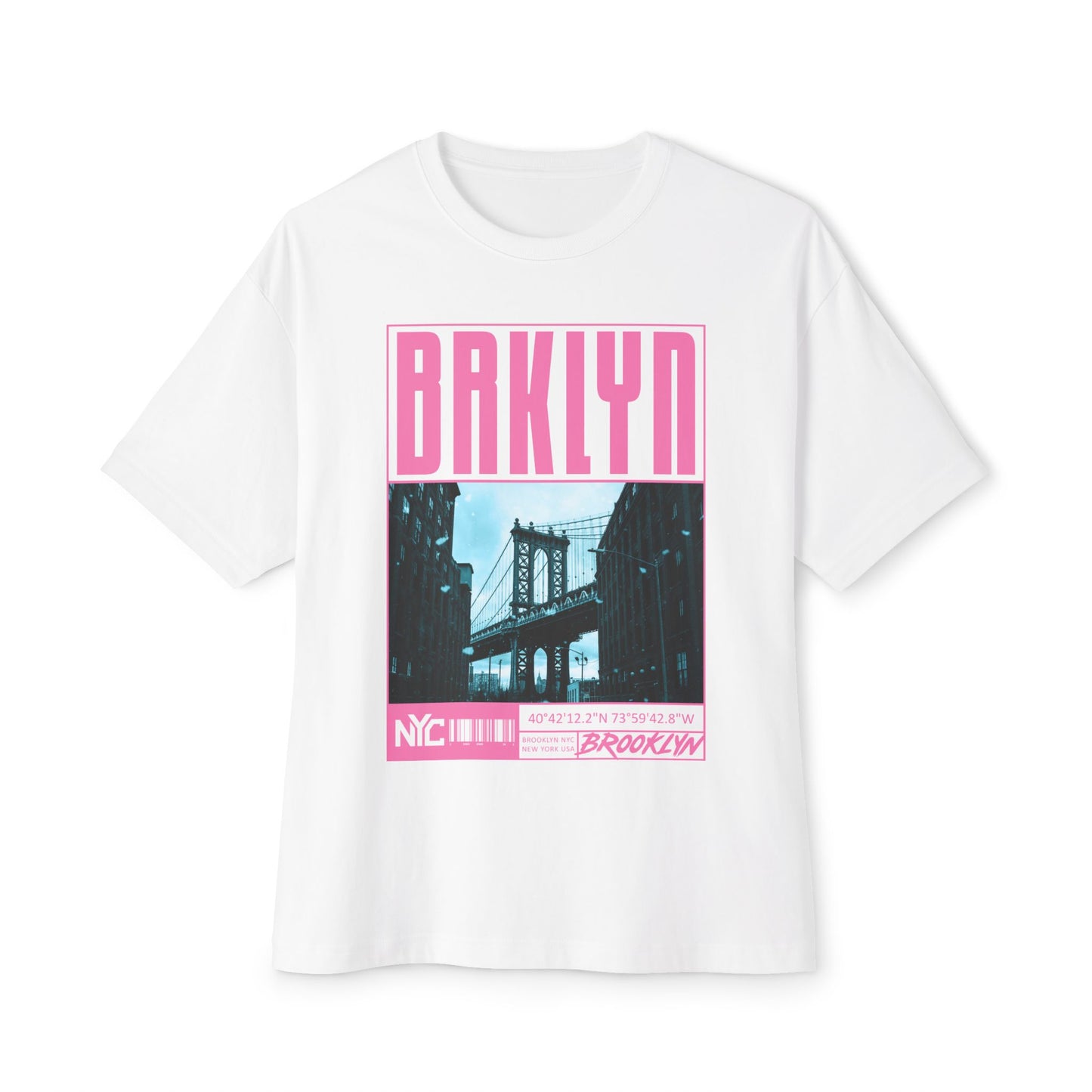 Brooklyn Graphic Oversized Tee - White